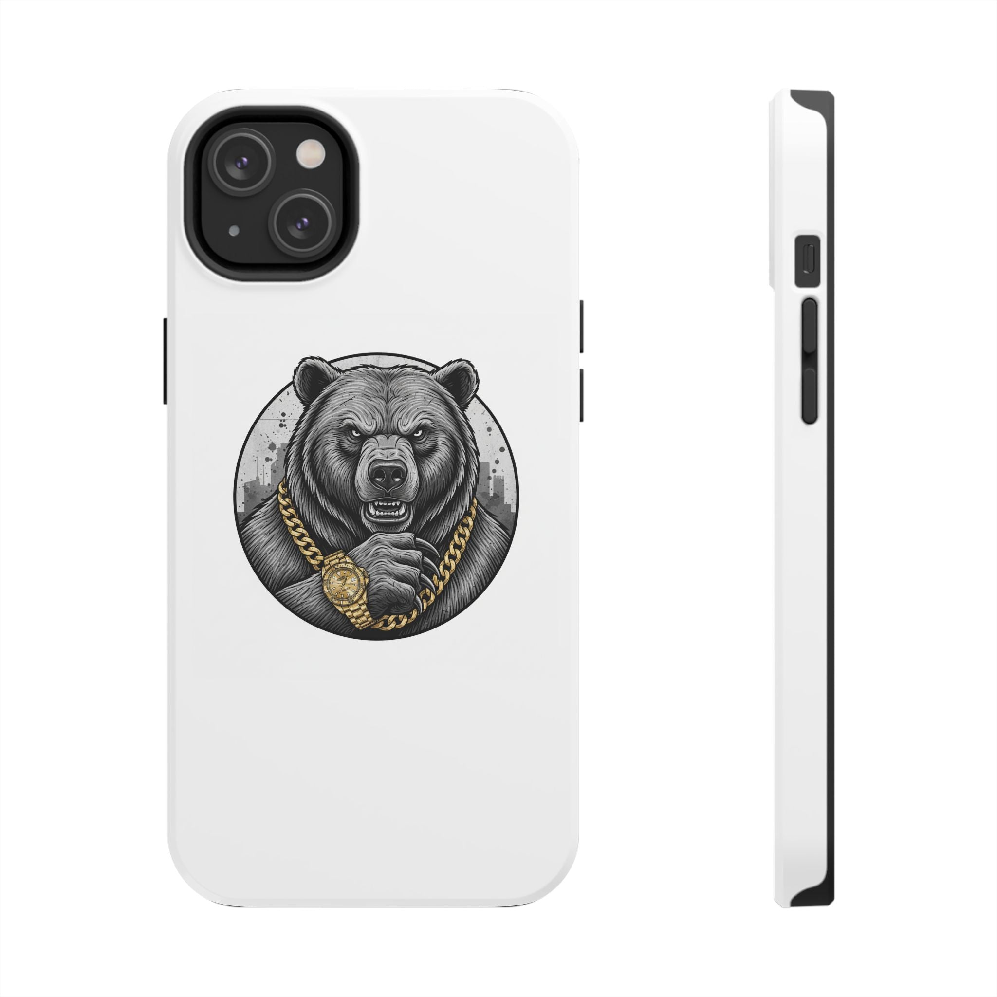 Bear With Gold Chain Phone Case — Tough Protective iPhone Cover