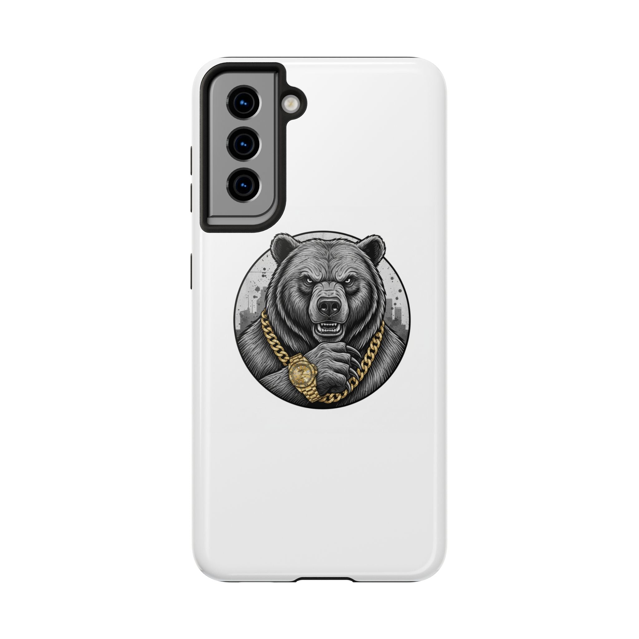 Bear With Gold Chain Phone Case — Tough Protective iPhone Cover