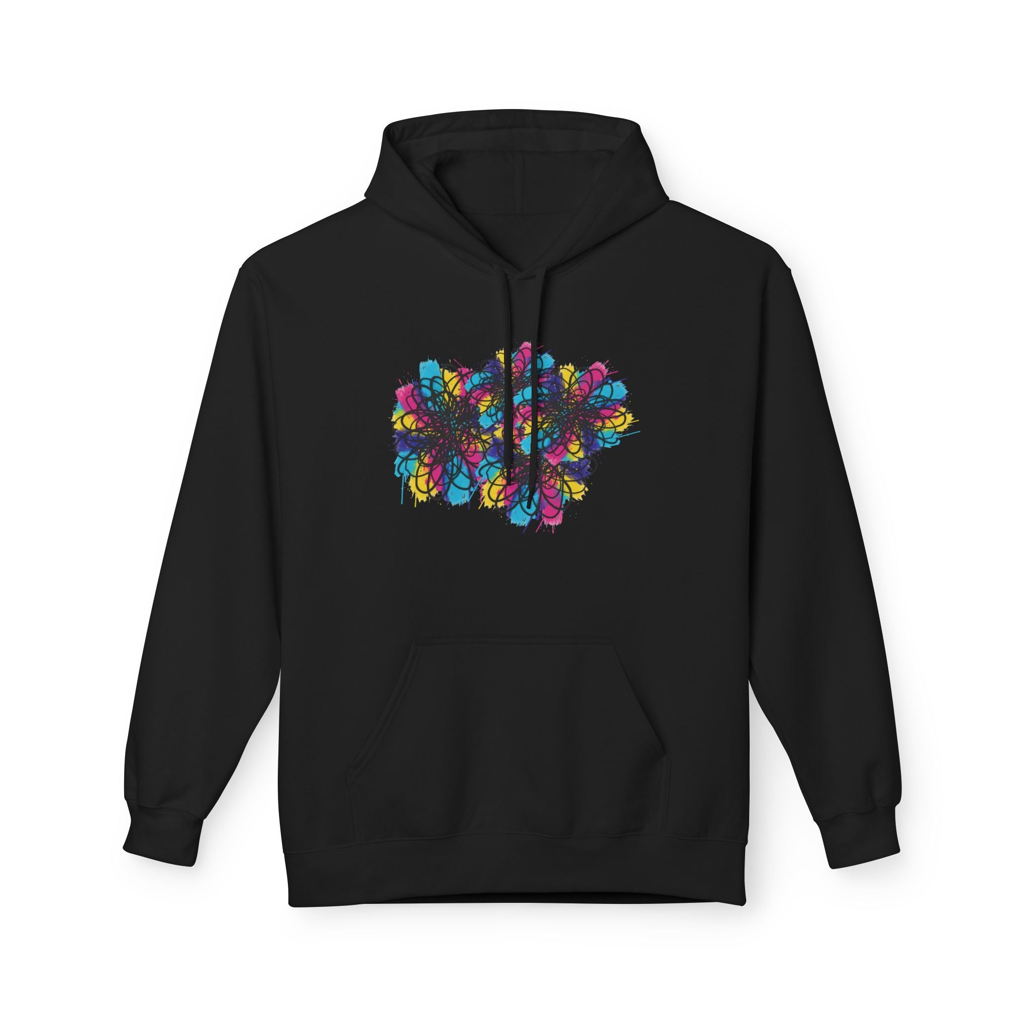 Smoke Cloud Art Hoodie — Abstract Colorful Vapor Graphic Pullover