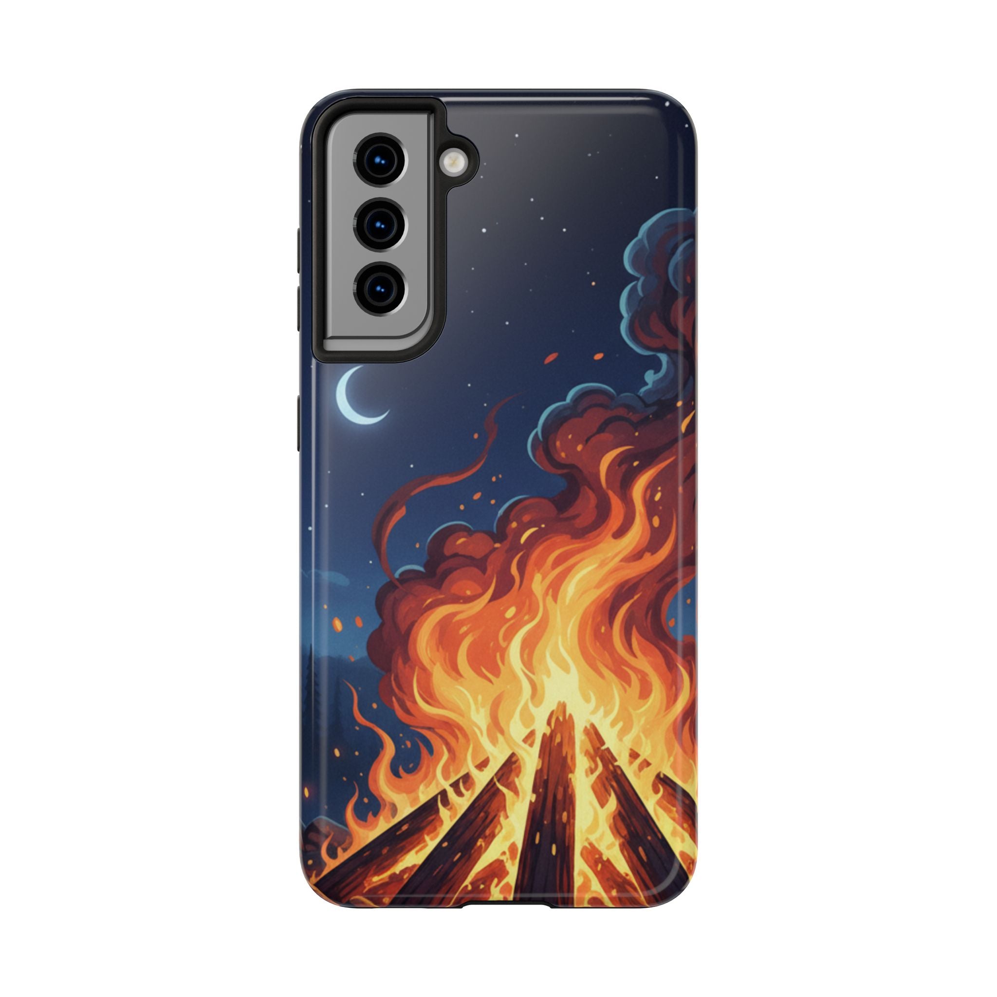 Bonfire Night Phone Case — Campfire Illustration Tough Phone Case