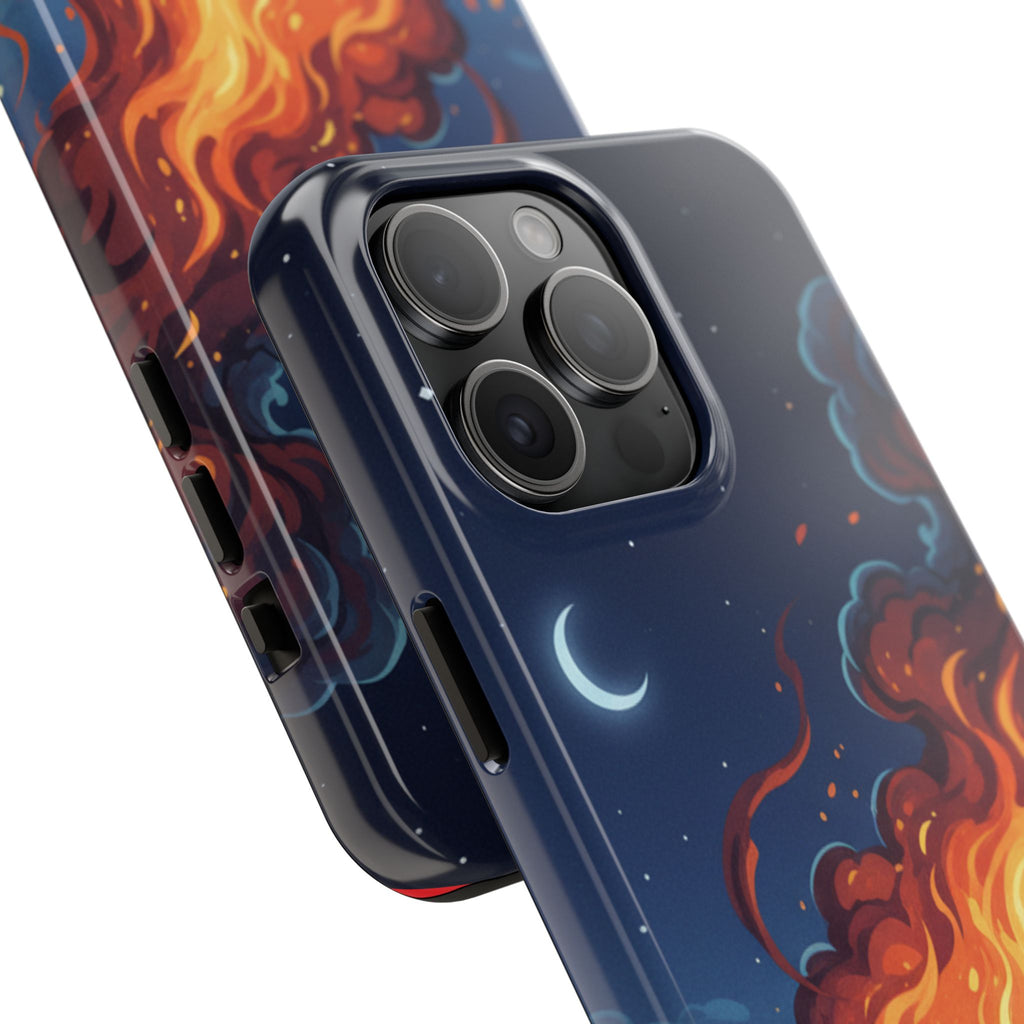Bonfire Night Phone Case — Campfire Illustration Tough Phone Case