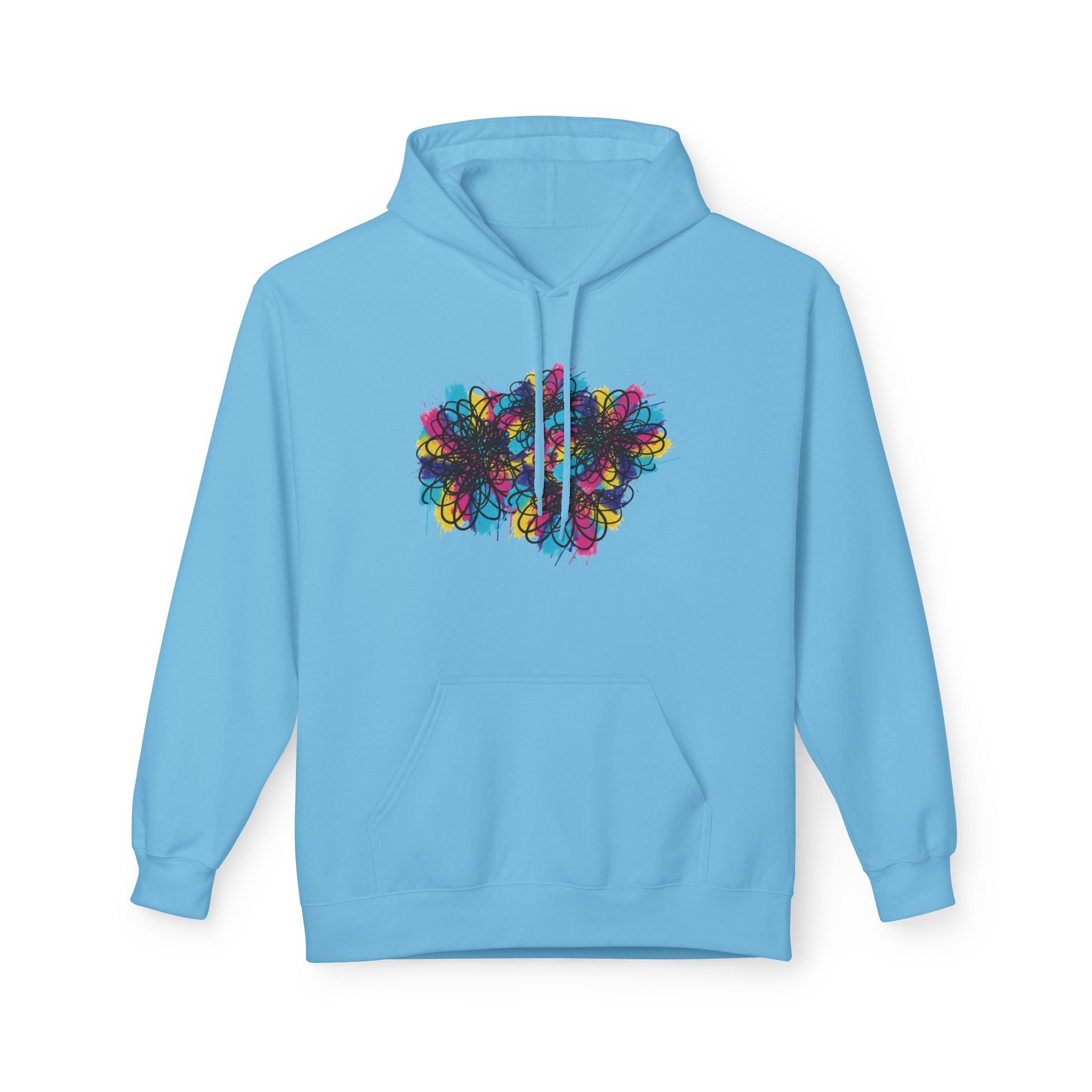 Smoke Cloud Art Hoodie — Abstract Colorful Vapor Graphic Pullover