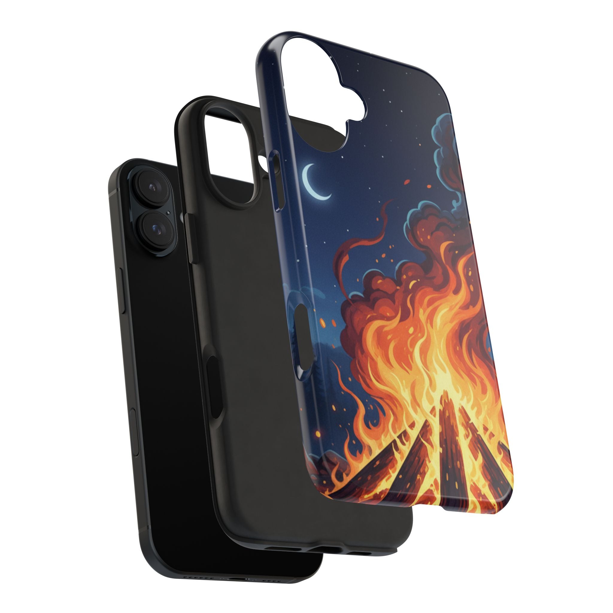 Bonfire Night Phone Case — Campfire Illustration Tough Phone Case