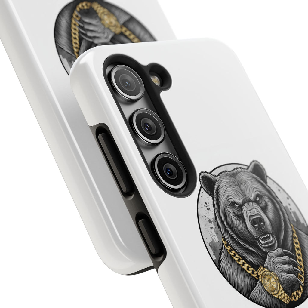 Bear With Gold Chain Phone Case — Tough Protective iPhone Cover