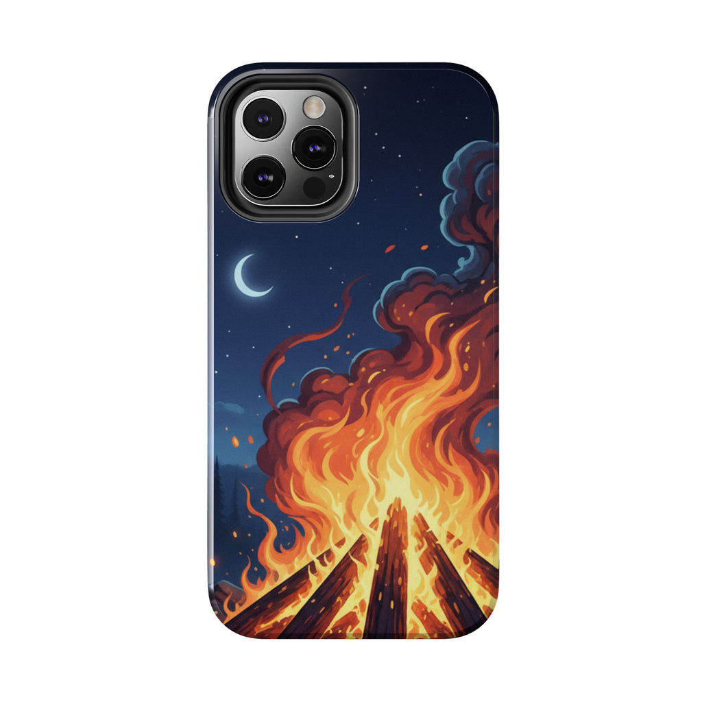 Bonfire Night Phone Case — Campfire Illustration Tough Phone Case