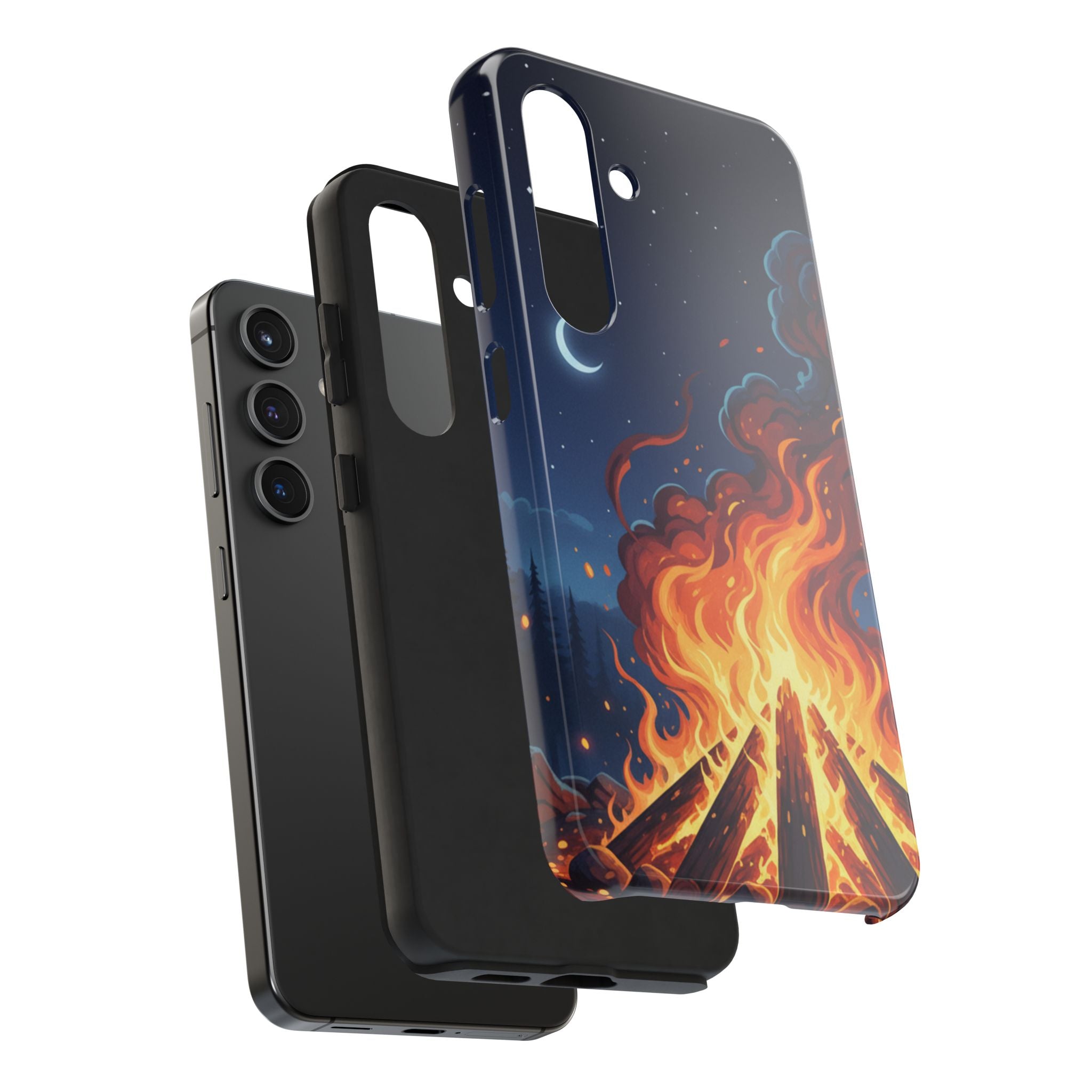Bonfire Night Phone Case — Campfire Illustration Tough Phone Case