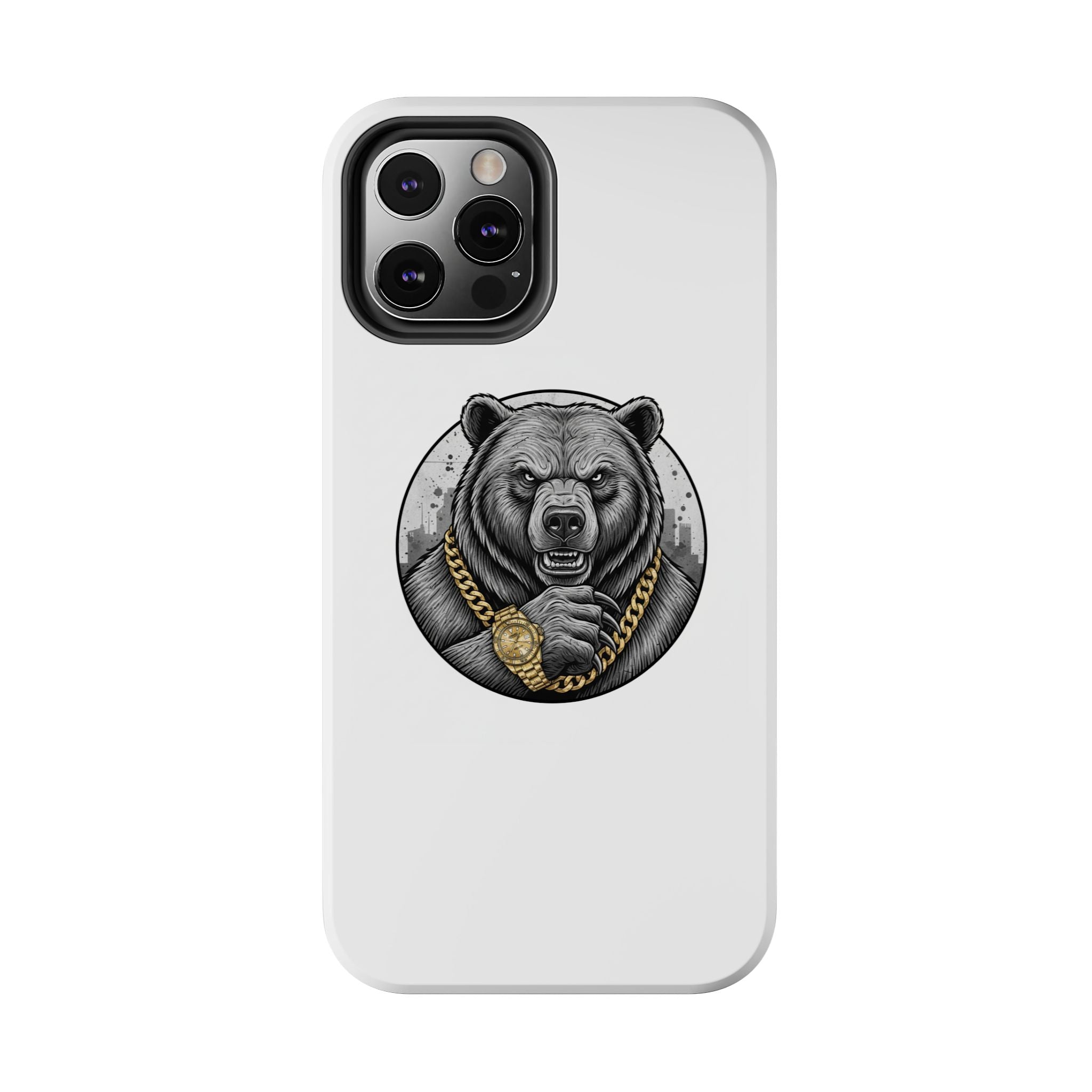 Bear With Gold Chain Phone Case — Tough Protective iPhone Cover