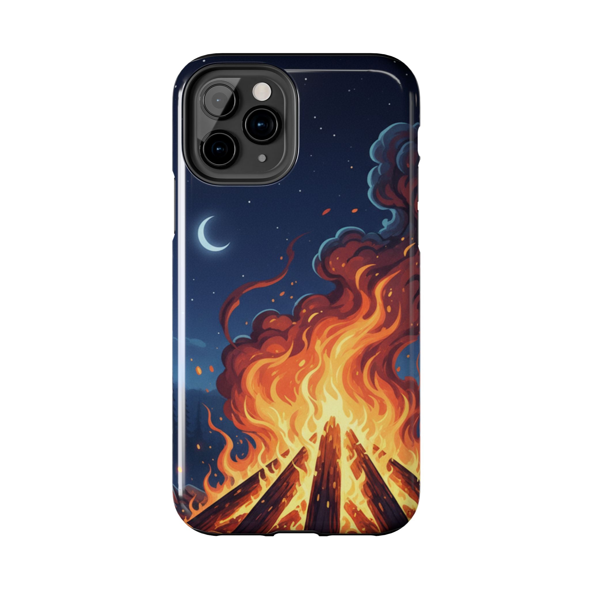 Bonfire Night Phone Case — Campfire Illustration Tough Phone Case