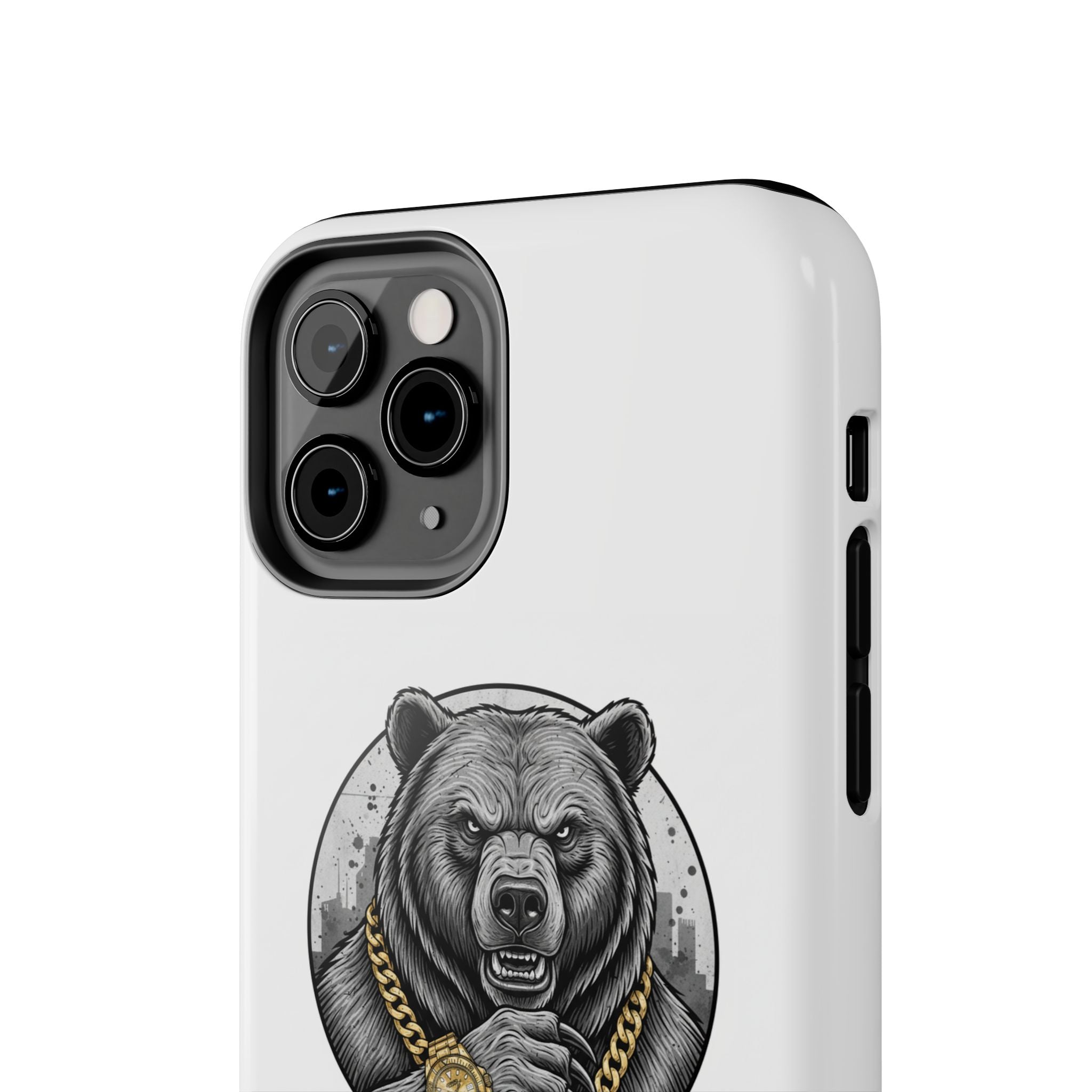 Bear With Gold Chain Phone Case — Tough Protective iPhone Cover