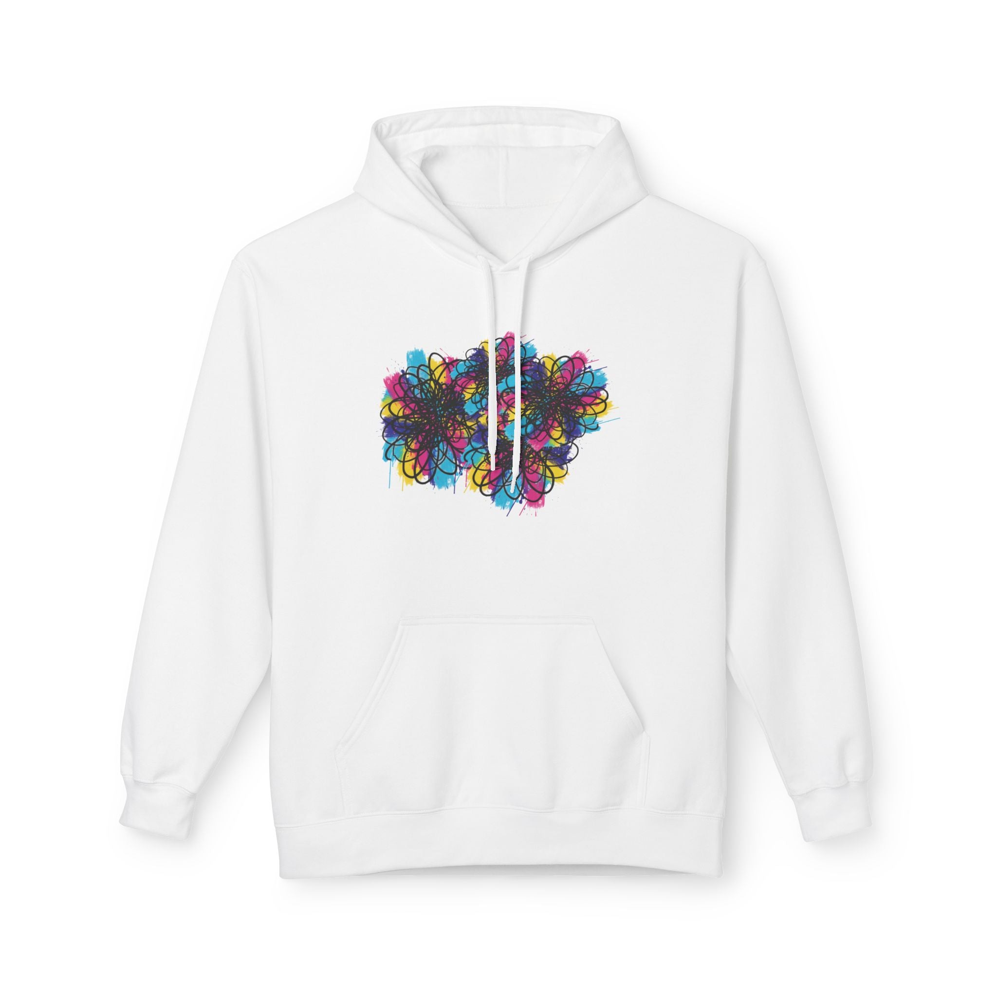 Smoke Cloud Art Hoodie — Abstract Colorful Vapor Graphic Pullover