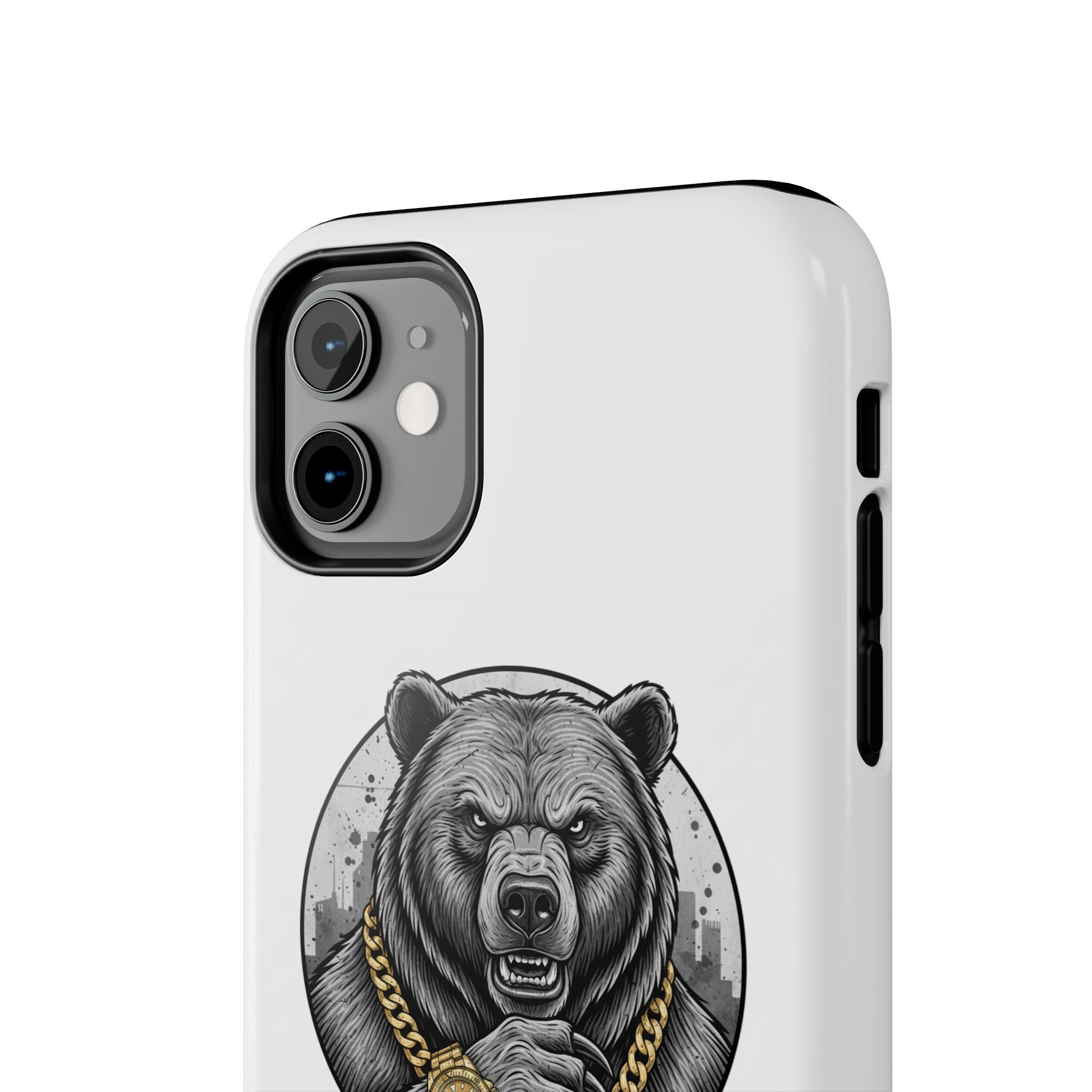Bear With Gold Chain Phone Case — Tough Protective iPhone Cover