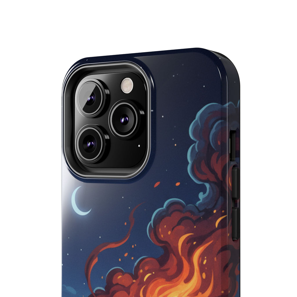 Bonfire Night Phone Case — Campfire Illustration Tough Phone Case
