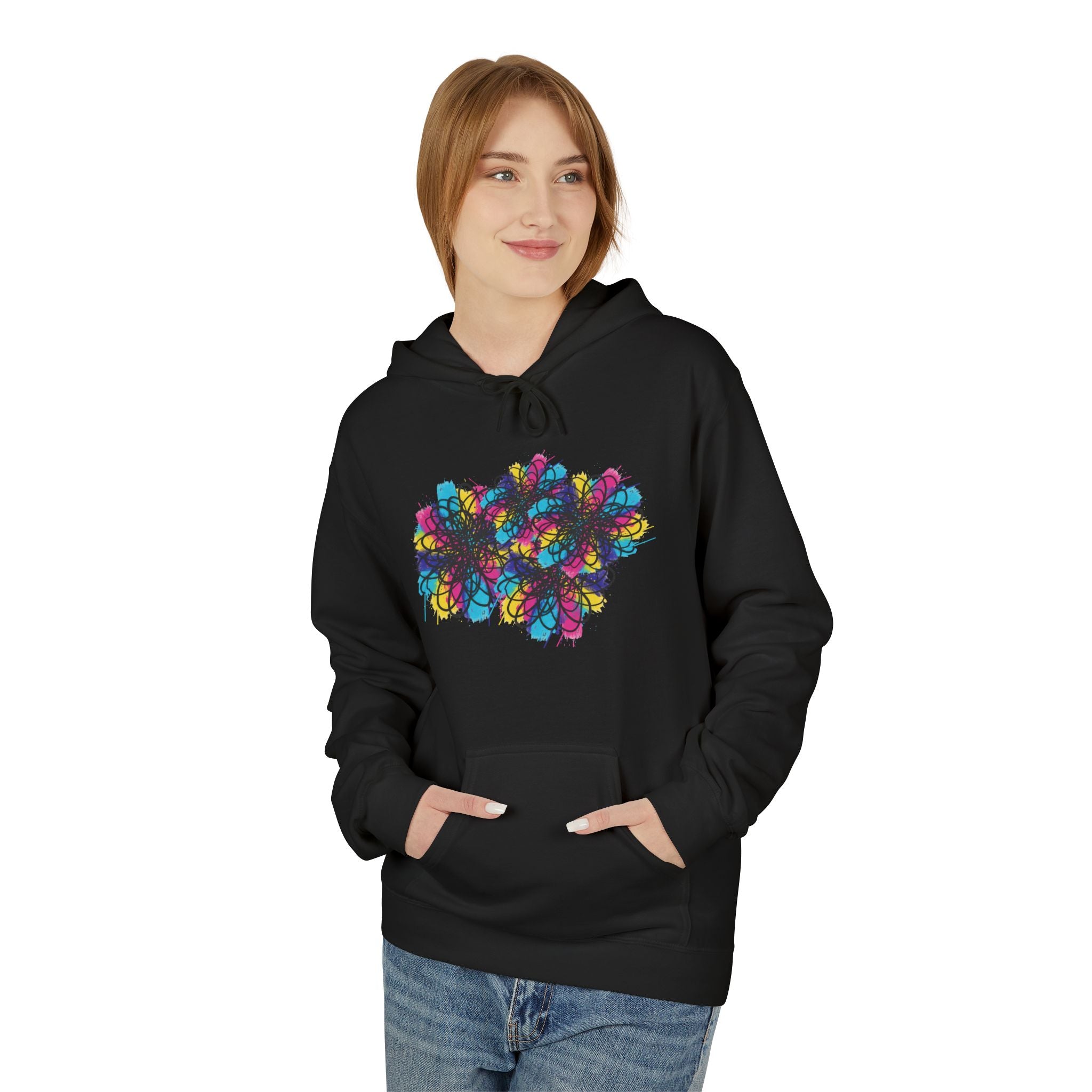 Smoke Cloud Art Hoodie — Abstract Colorful Vapor Graphic Pullover