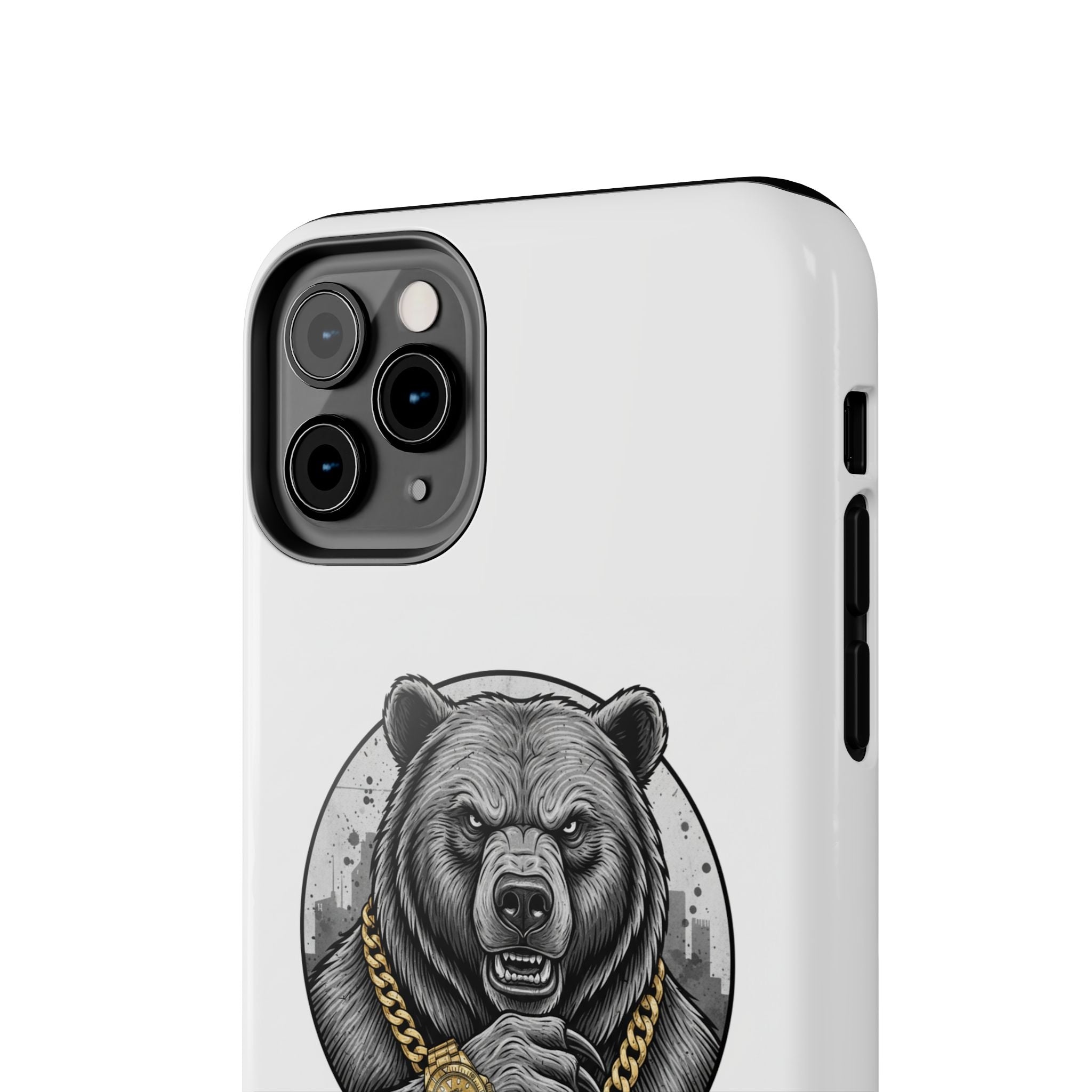 Bear With Gold Chain Phone Case — Tough Protective iPhone Cover