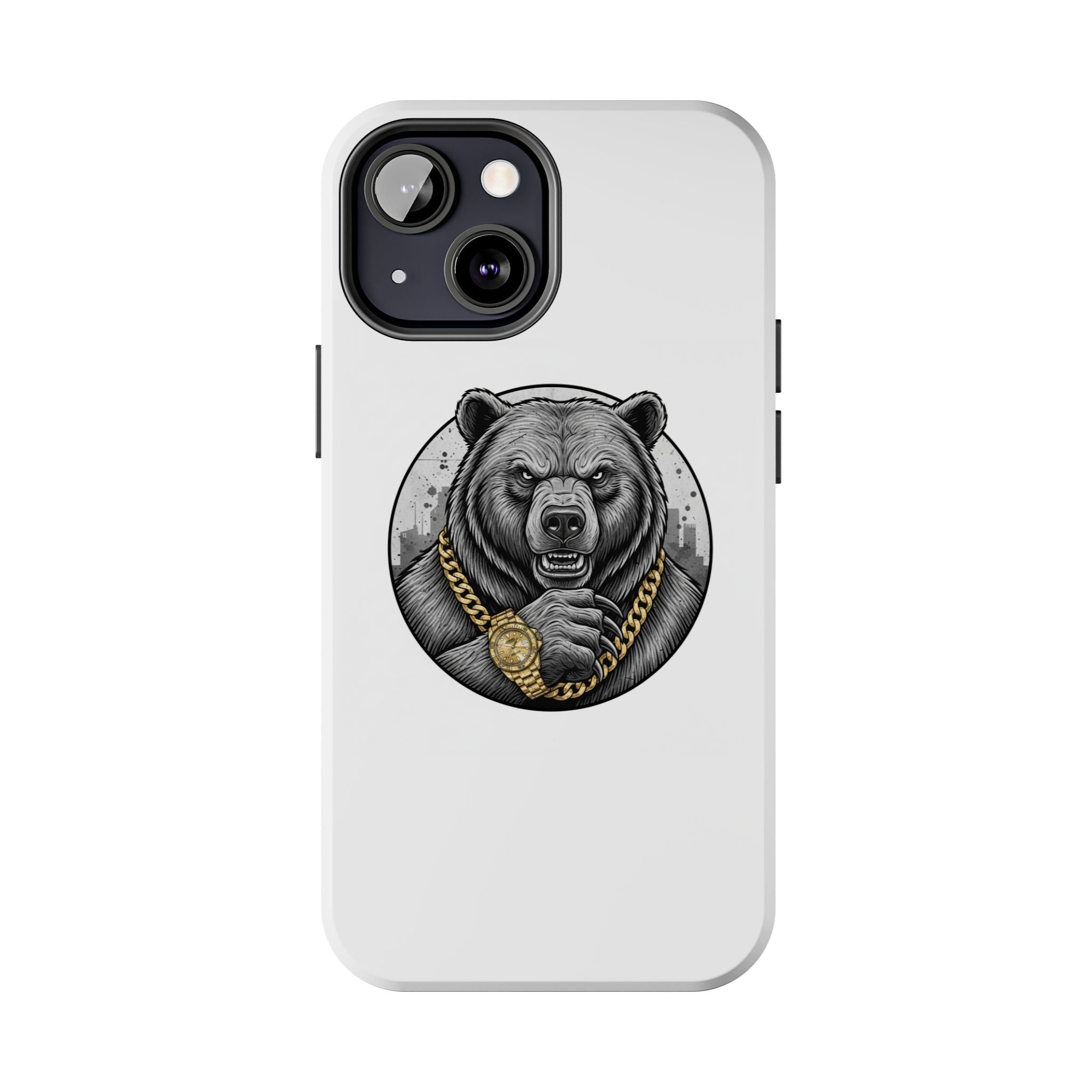 Bear With Gold Chain Phone Case — Tough Protective iPhone Cover