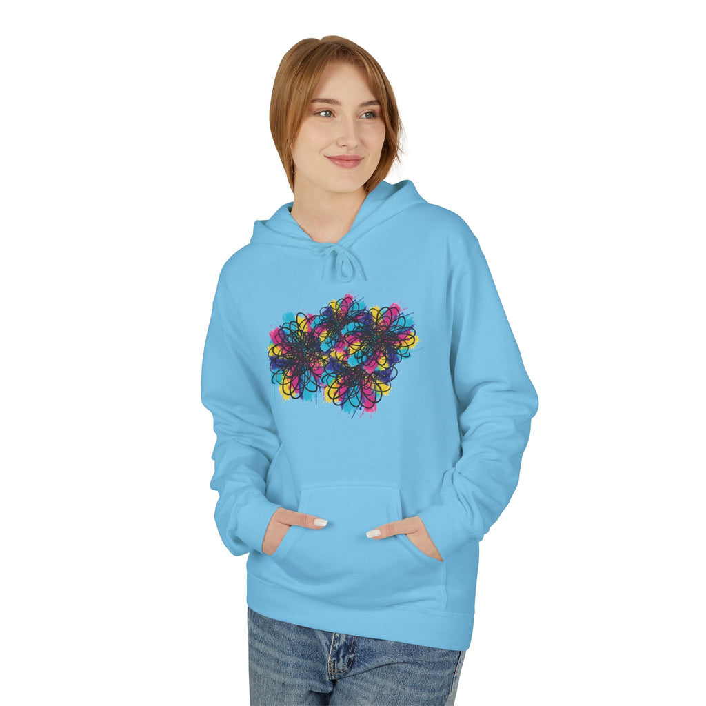 Smoke Cloud Art Hoodie — Abstract Colorful Vapor Graphic Pullover