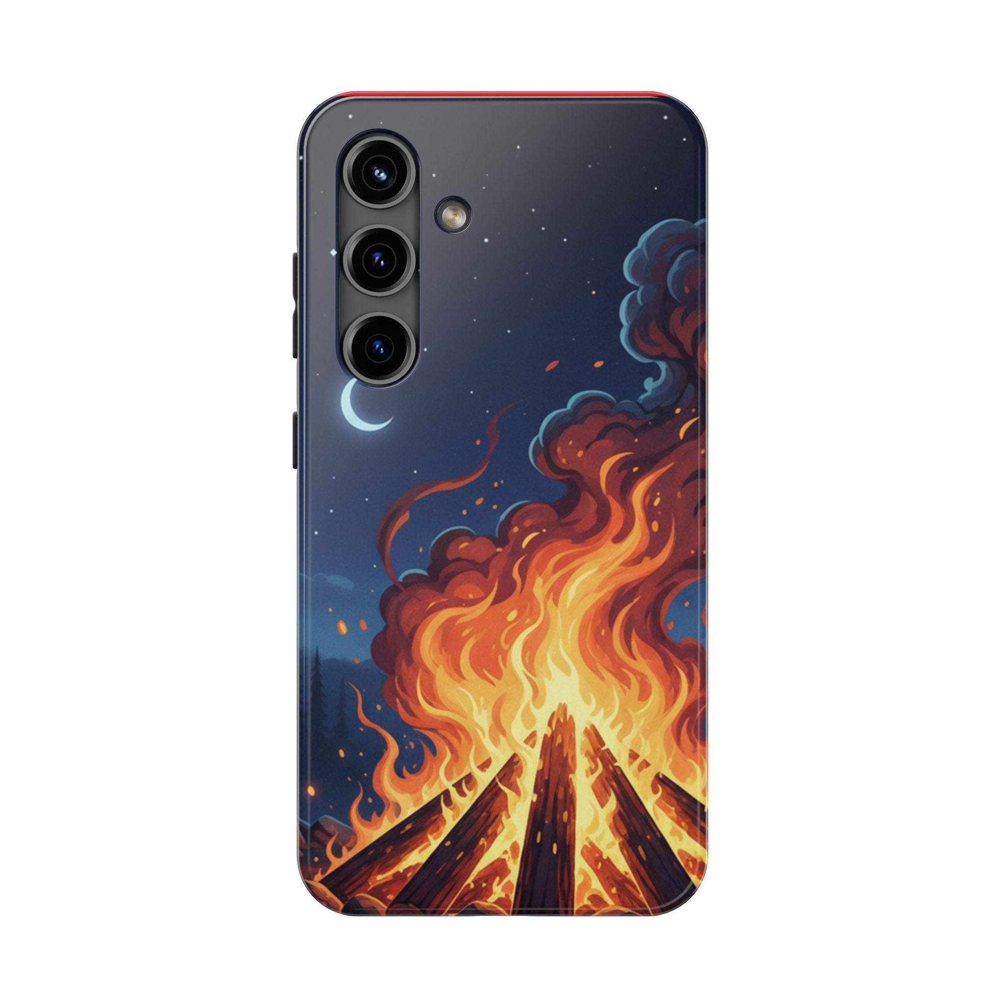 Bonfire Night Phone Case — Campfire Illustration Tough Phone Case