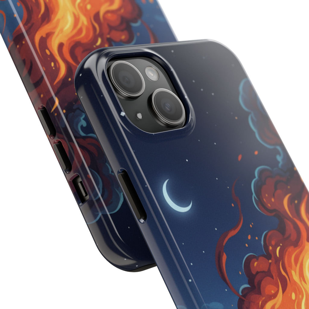 Bonfire Night Phone Case — Campfire Illustration Tough Phone Case