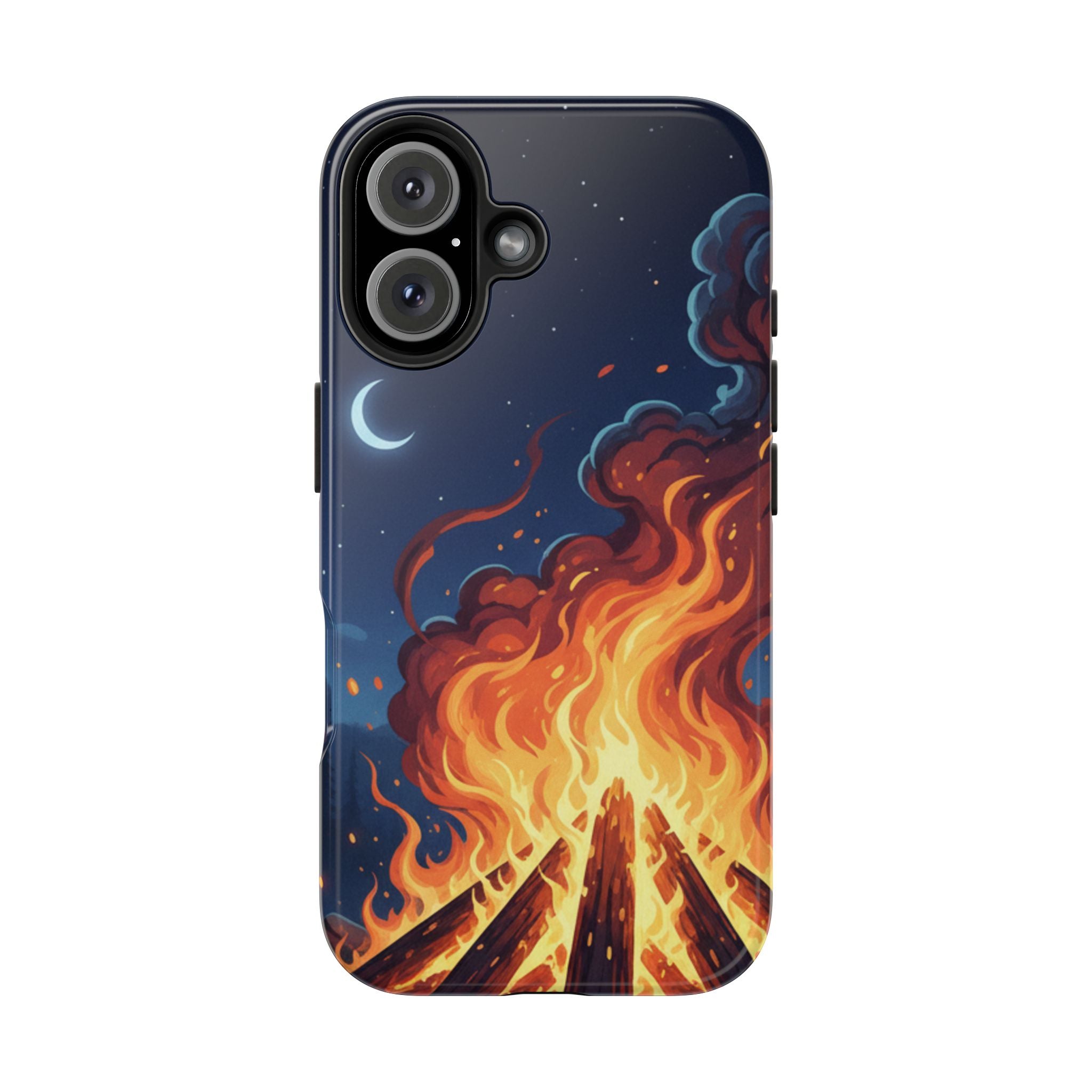 Bonfire Night Phone Case — Campfire Illustration Tough Phone Case