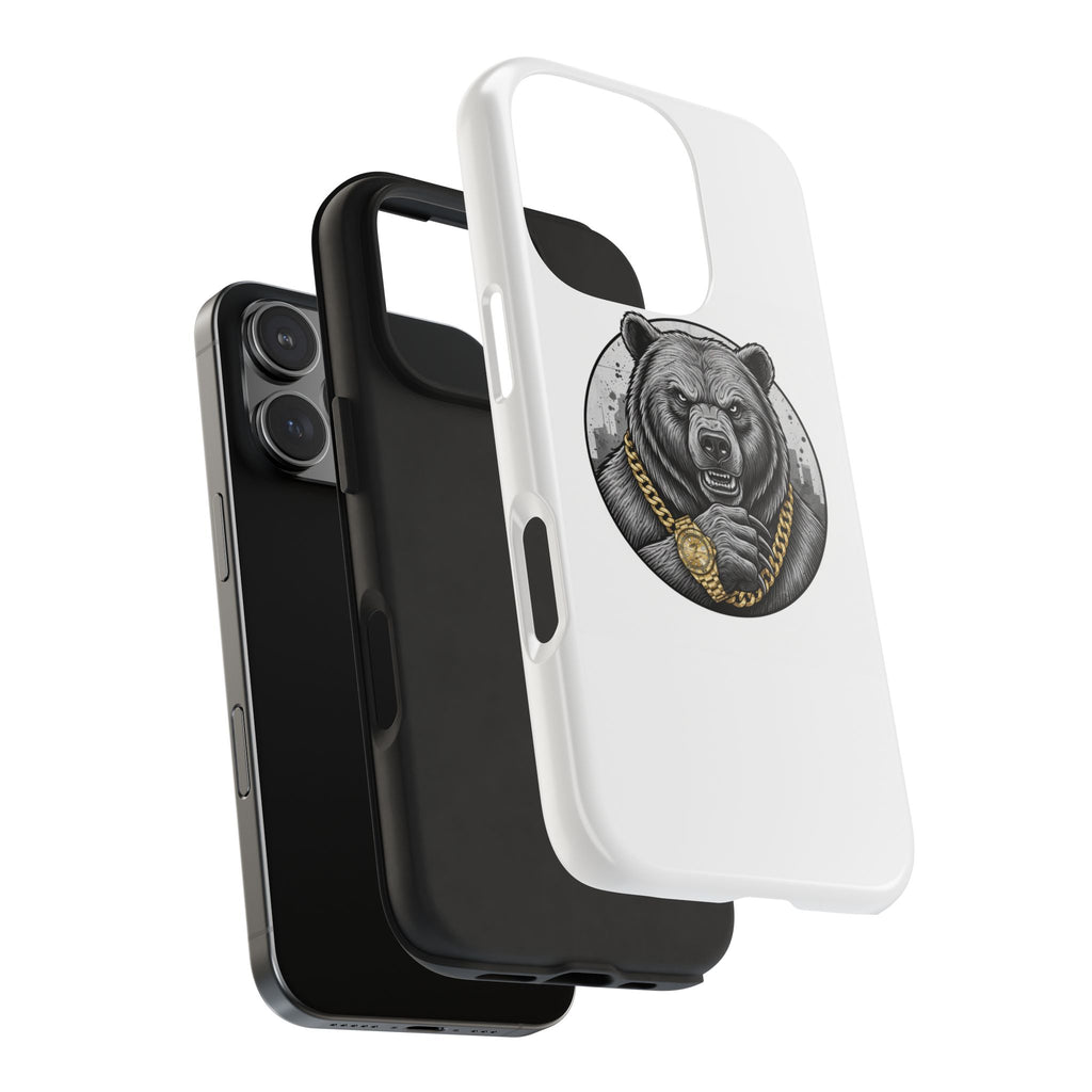 Bear With Gold Chain Phone Case — Tough Protective iPhone Cover