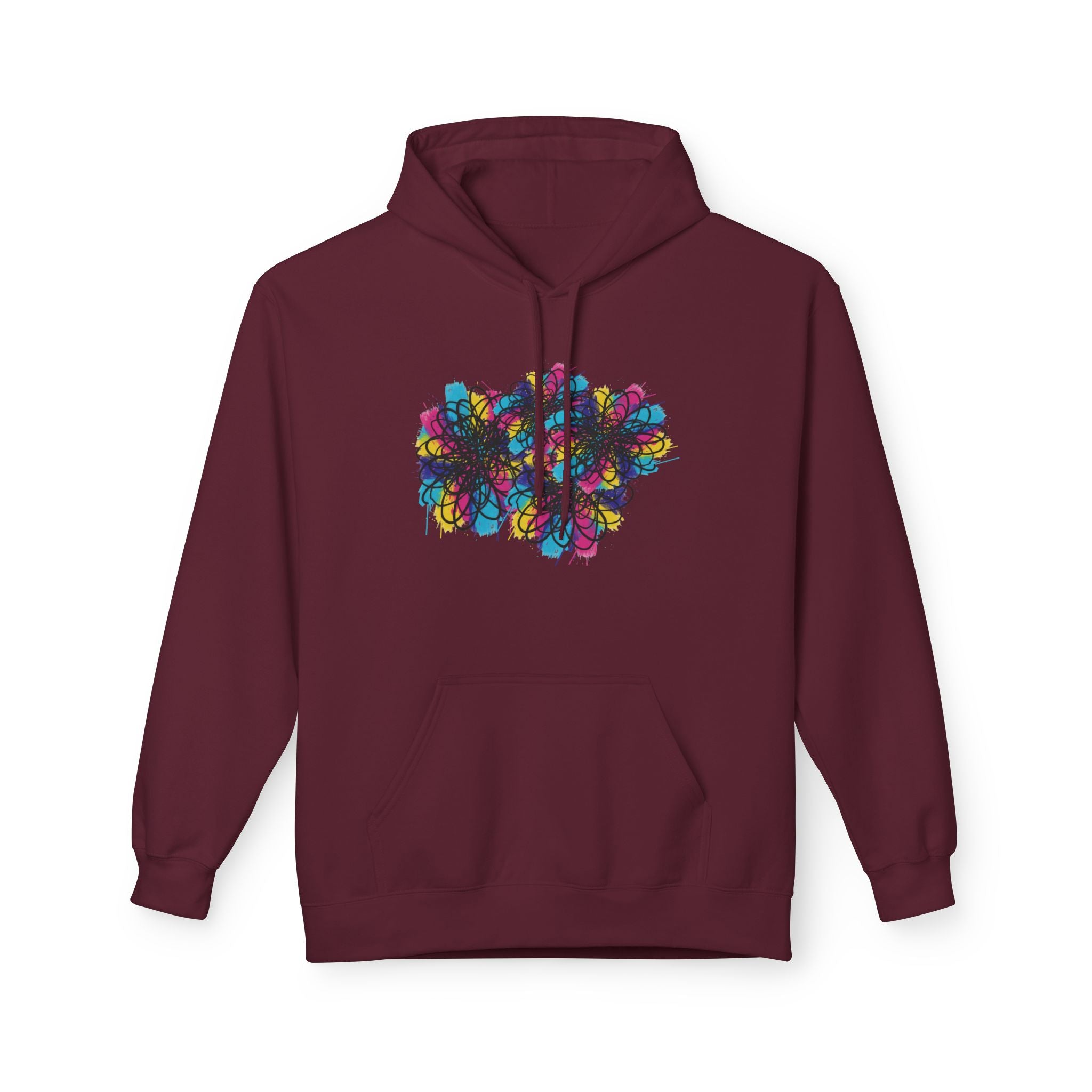 Smoke Cloud Art Hoodie — Abstract Colorful Vapor Graphic Pullover