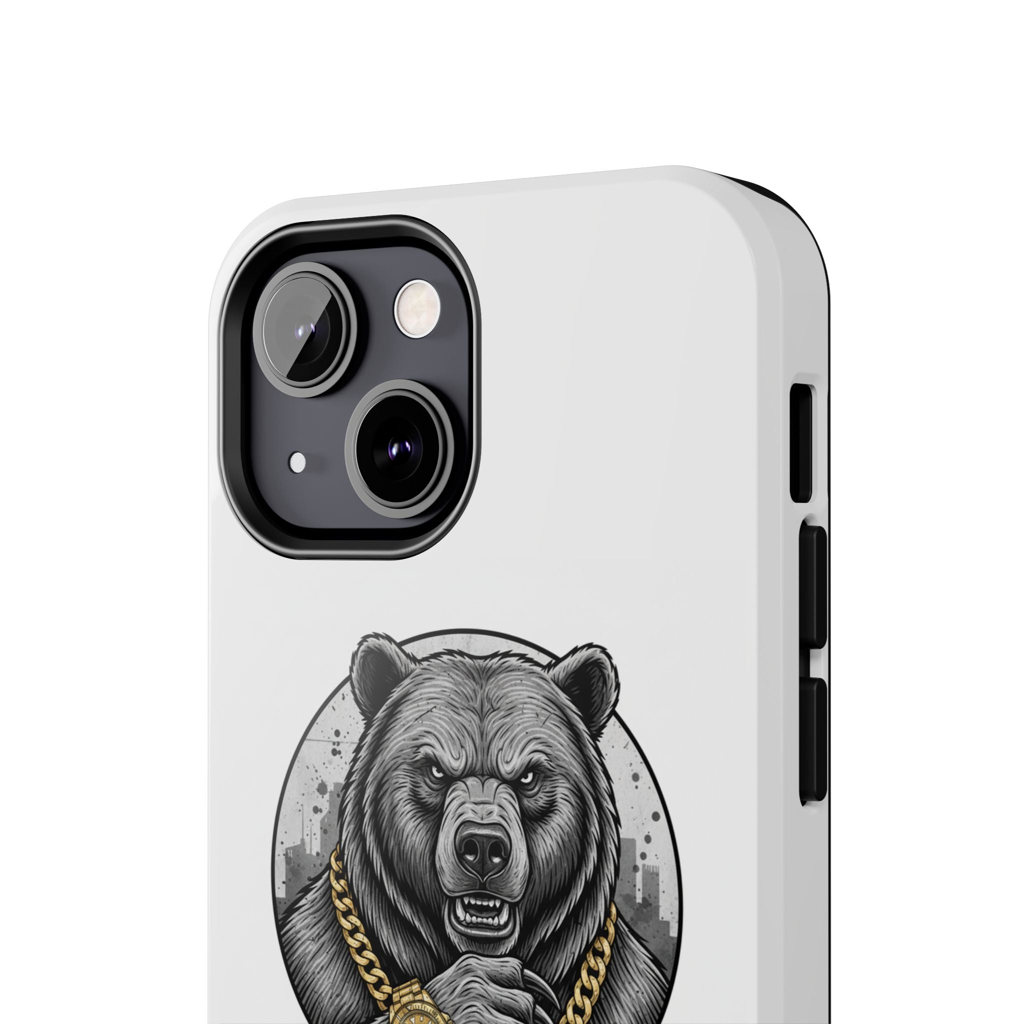 Bear With Gold Chain Phone Case — Tough Protective iPhone Cover
