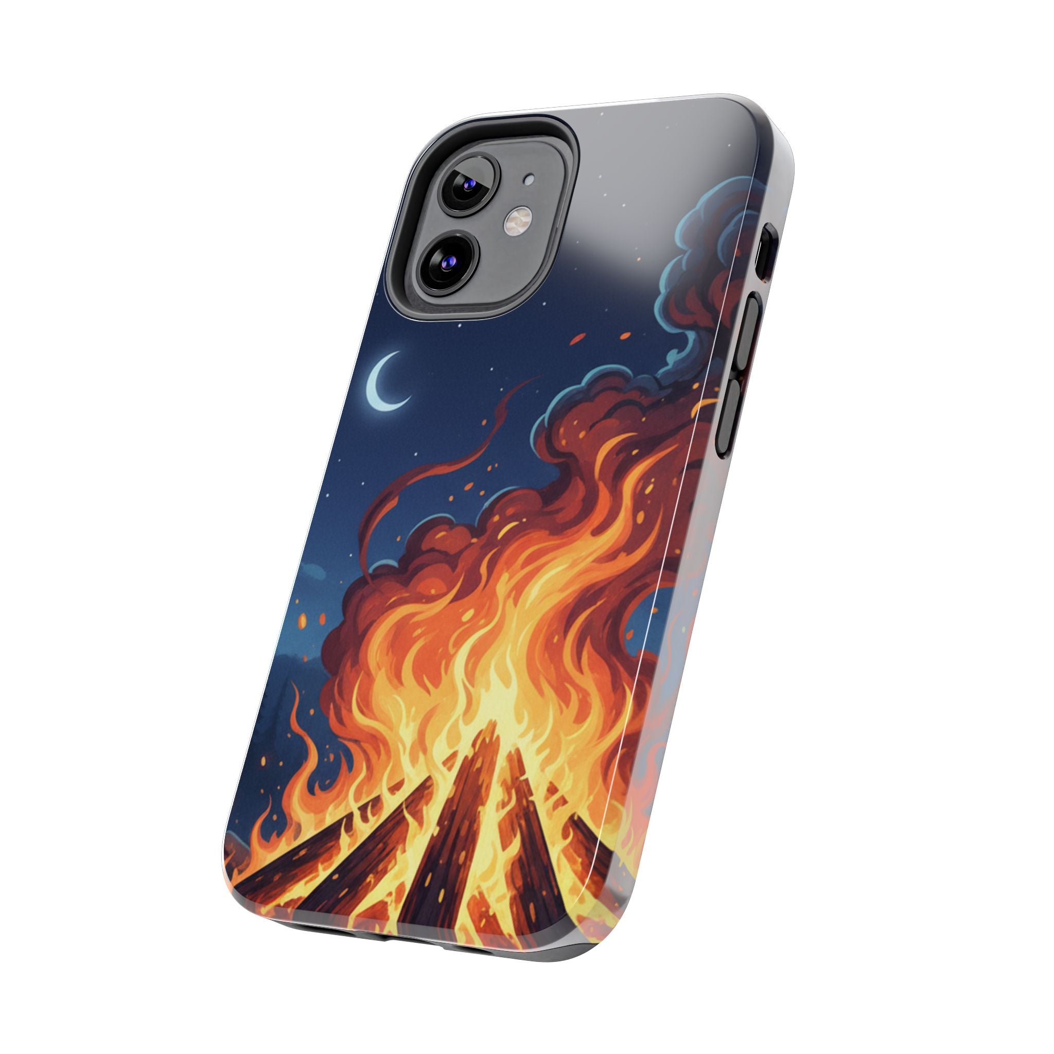 Bonfire Night Phone Case — Campfire Illustration Tough Phone Case