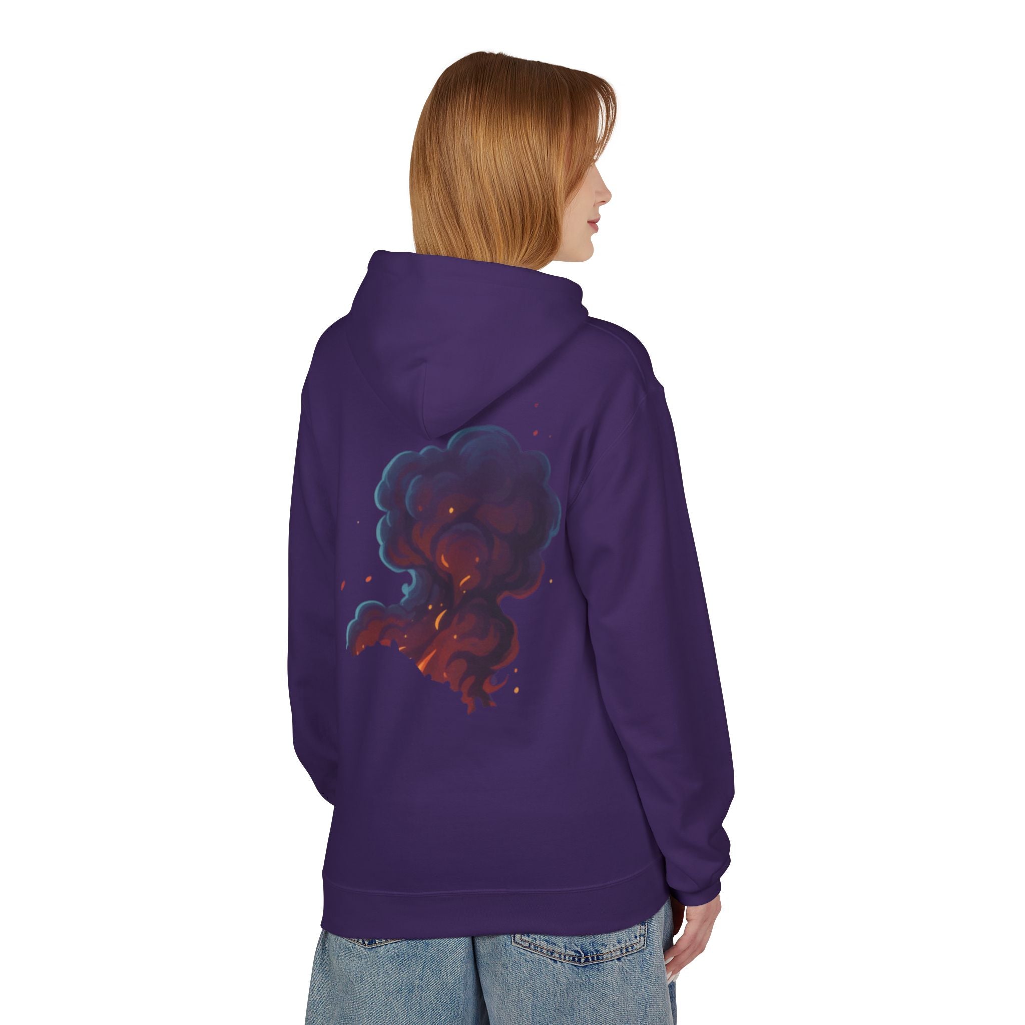 Smoke Cloud Art Hoodie — Abstract Colorful Vapor Graphic Pullover
