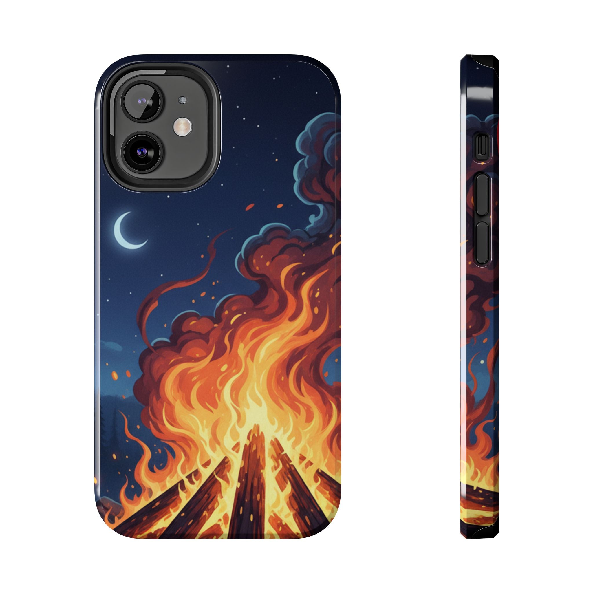 Bonfire Night Phone Case — Campfire Illustration Tough Phone Case