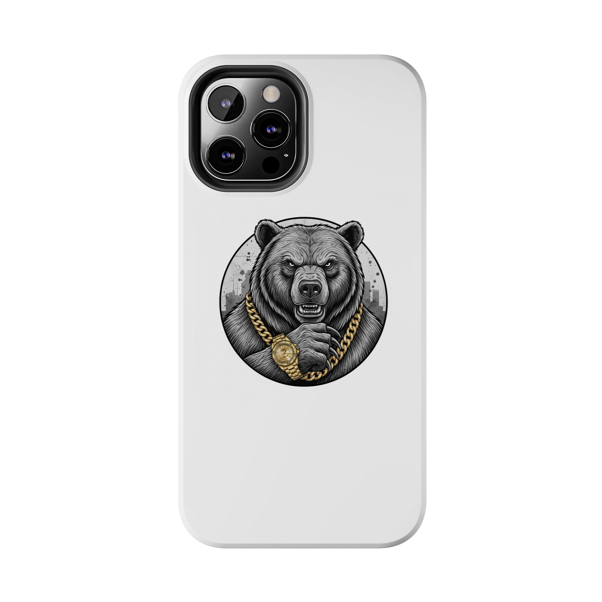 Bear With Gold Chain Phone Case — Tough Protective iPhone Cover