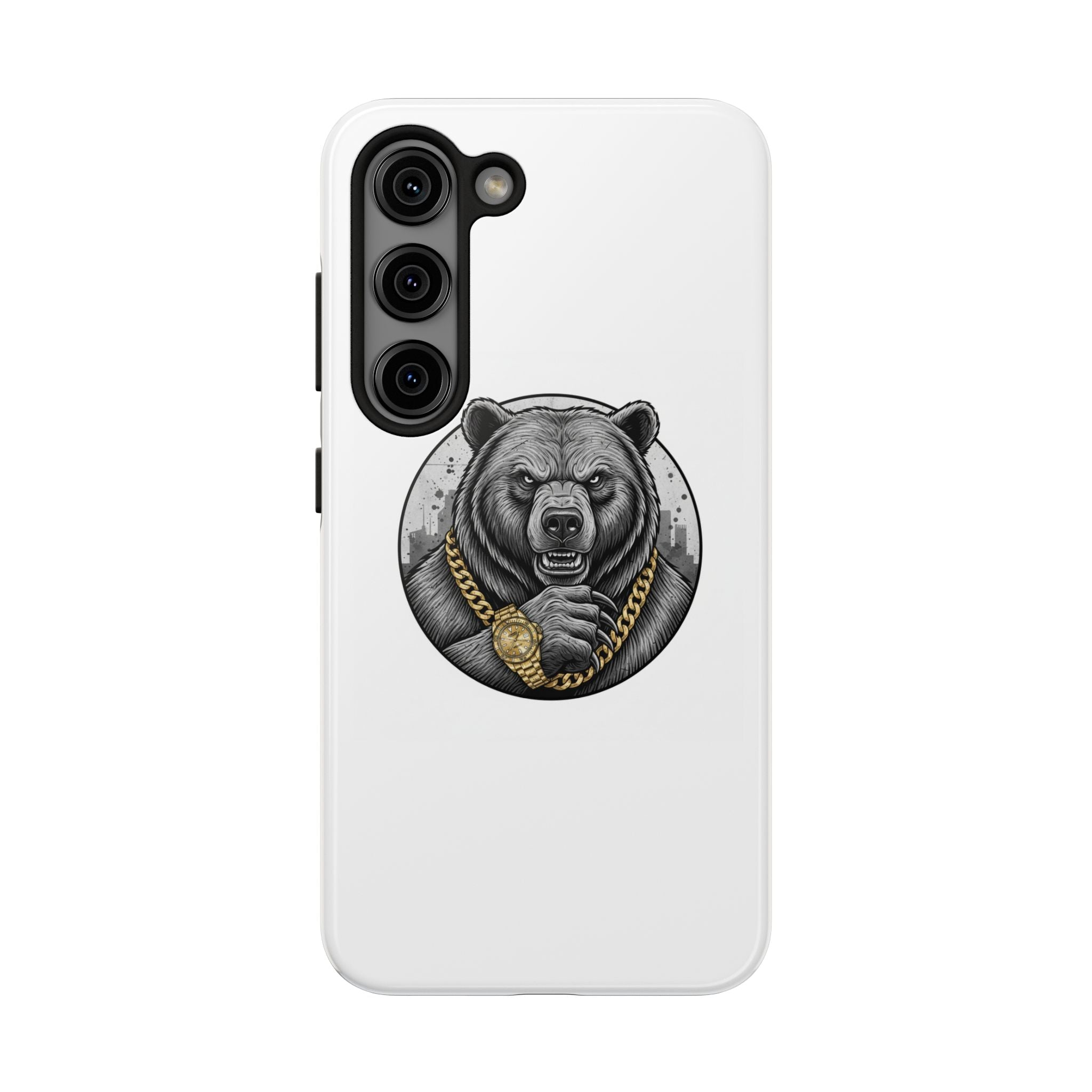 Bear With Gold Chain Phone Case — Tough Protective iPhone Cover
