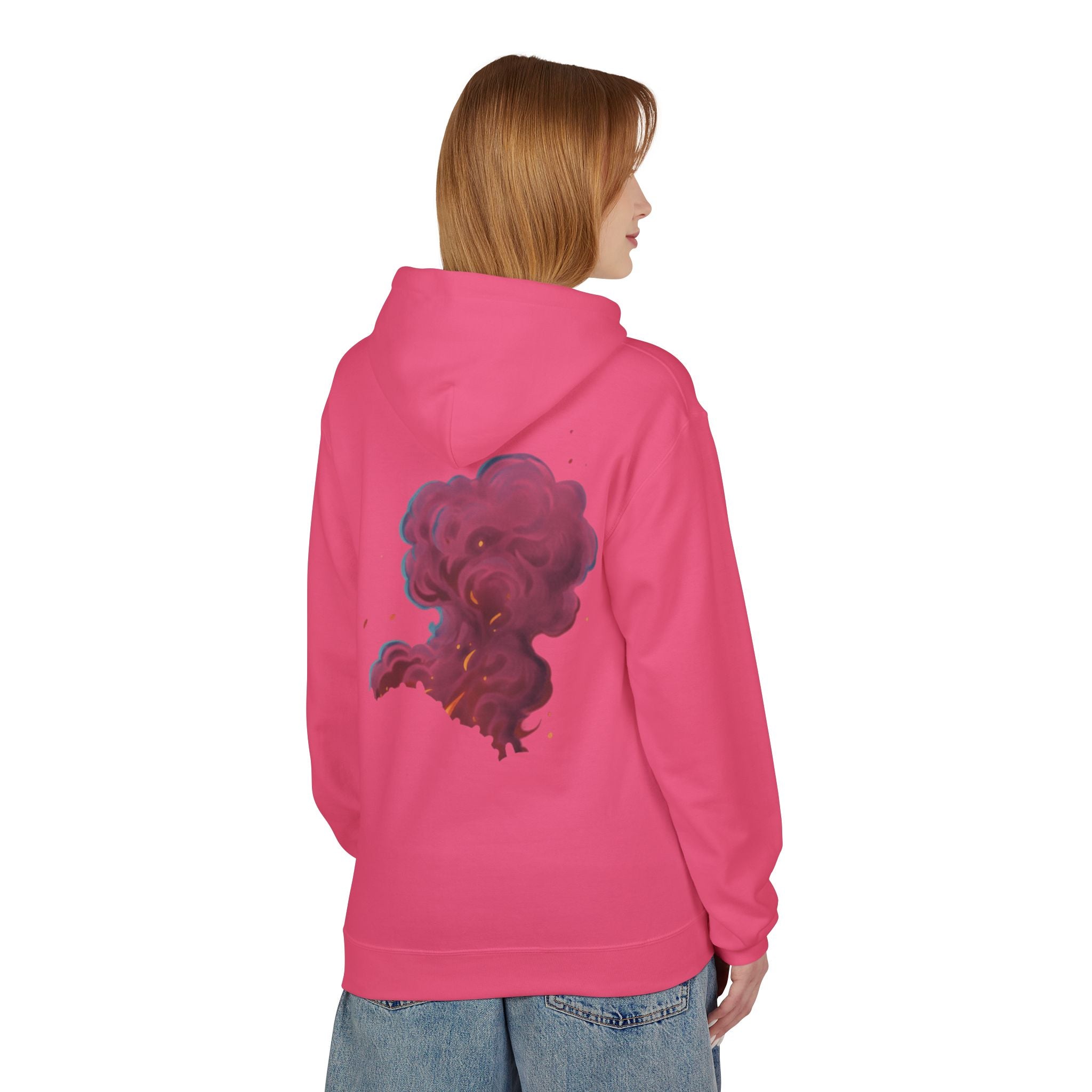 Smoke Cloud Art Hoodie — Abstract Colorful Vapor Graphic Pullover