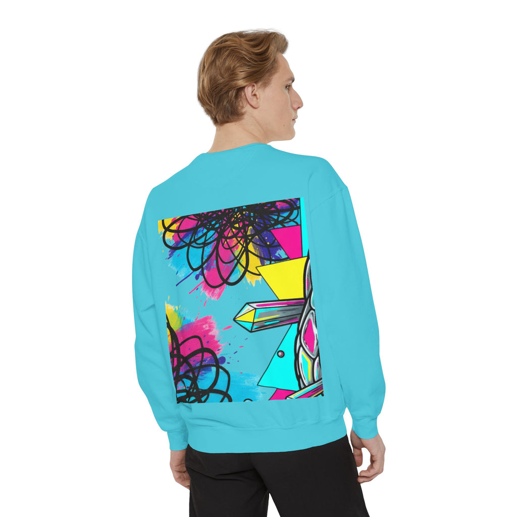 Retro Cyber Snake Sweatshirt — Neon City Graphic Crewneck
