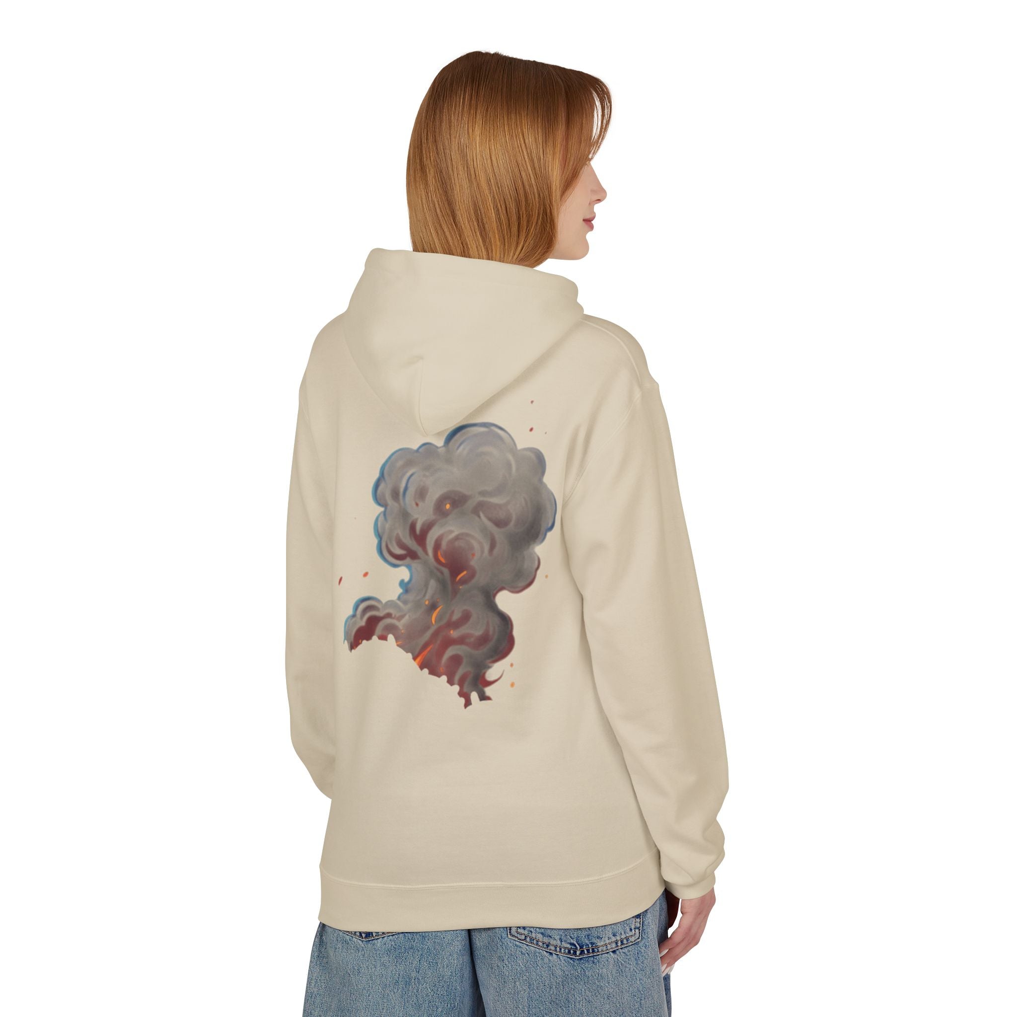 Smoke Cloud Art Hoodie — Abstract Colorful Vapor Graphic Pullover