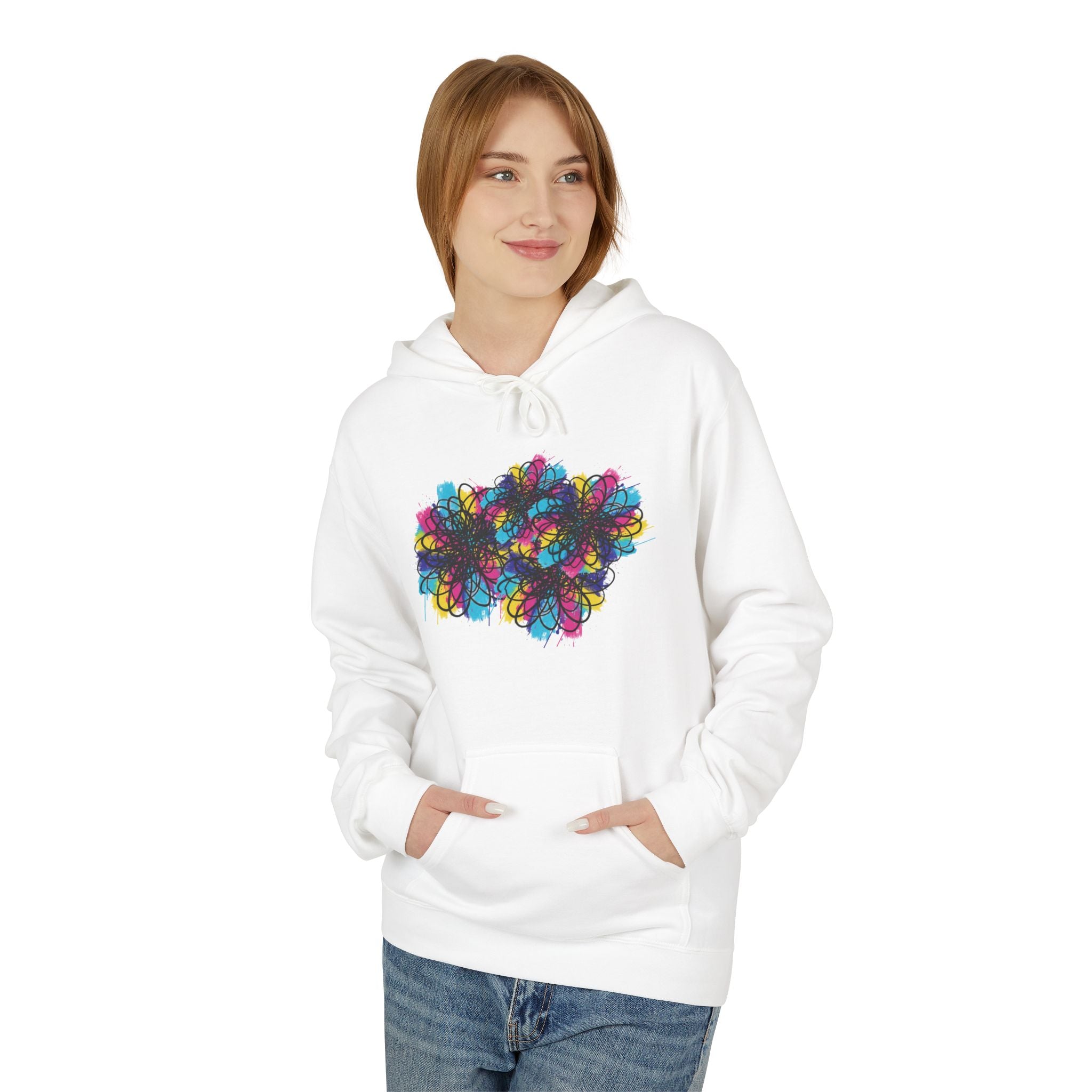 Smoke Cloud Art Hoodie — Abstract Colorful Vapor Graphic Pullover