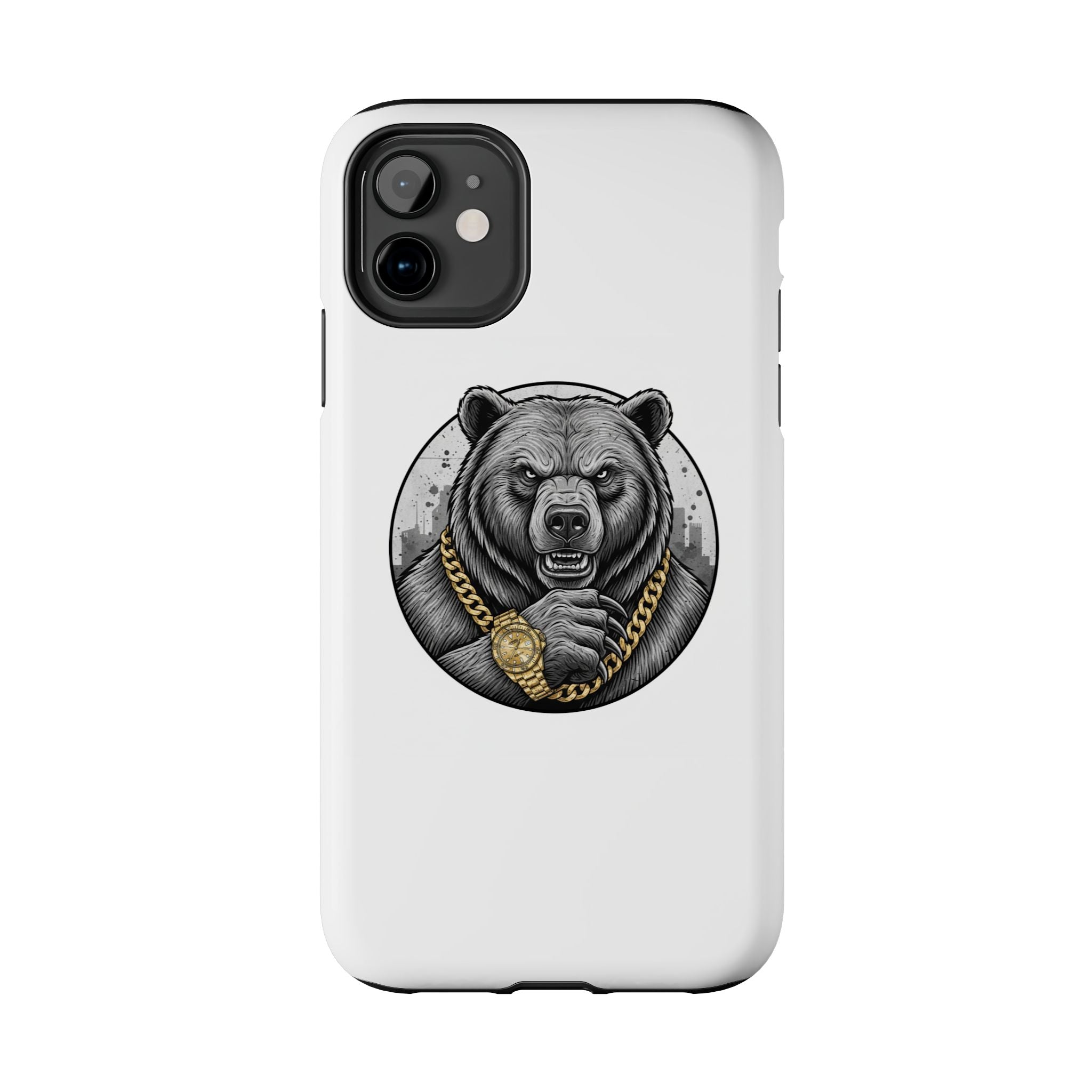 Bear With Gold Chain Phone Case — Tough Protective iPhone Cover
