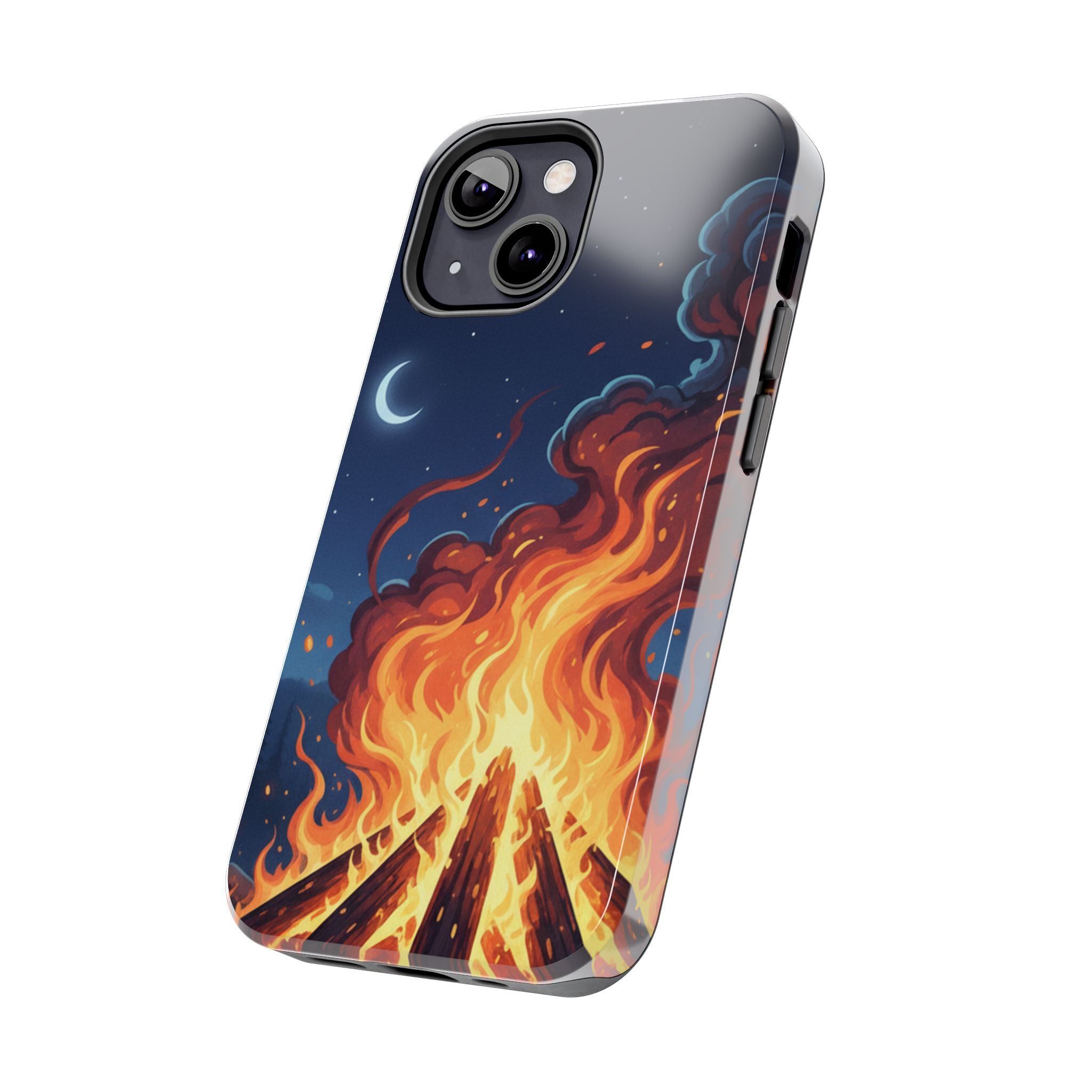 Bonfire Night Phone Case — Campfire Illustration Tough Phone Case